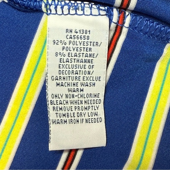 Polo Ralph Lauren Performance Stripe Short Sleeve Polo Shirt XL Blue Yellow Red - Picture 6 of 8